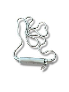 Kenneth Cole Silver Tone Chain Belt Made in Italy Hook Clasp Minimalist 35” S